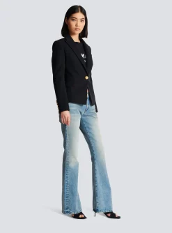 Women Balmain One-button Wool Blazer