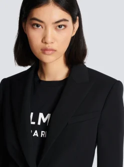 Women Balmain One-button Wool Blazer