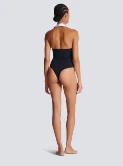 Women Balmain One-piece Swimsuit With Contrasting Collar