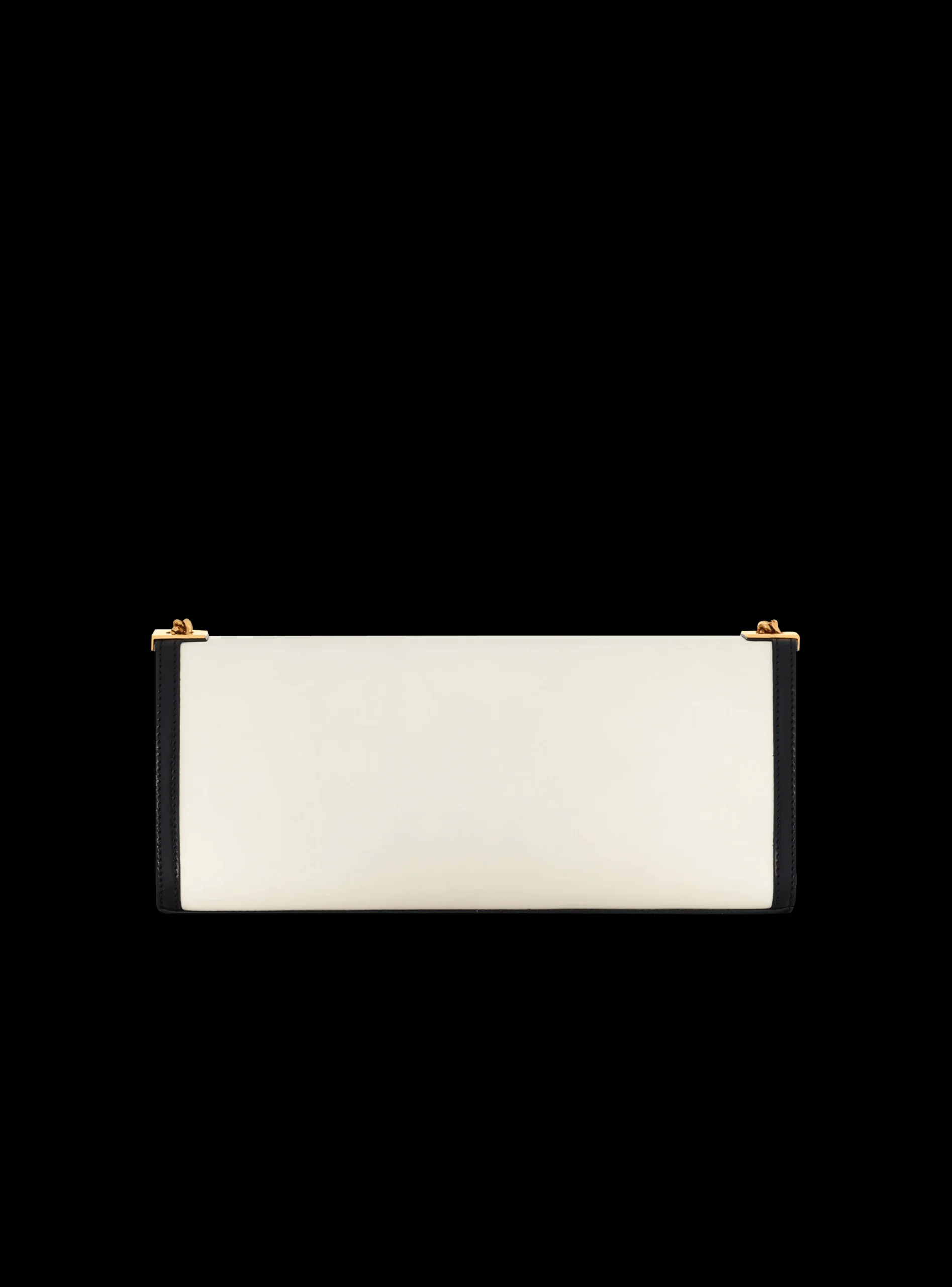 Women Balmain Oversized Black And Leather 1945 Heritage Clutch Bag