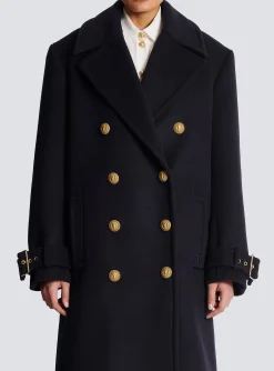 Women Balmain Oversized Double-breasted Coat