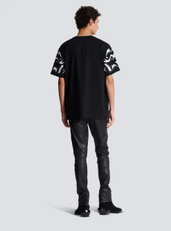 Balmain Oversized T-shirt With Laser-cut Baroque Print