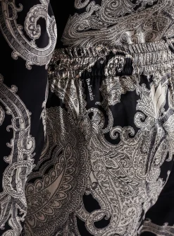 Balmain Paisley Print Silk Trousers