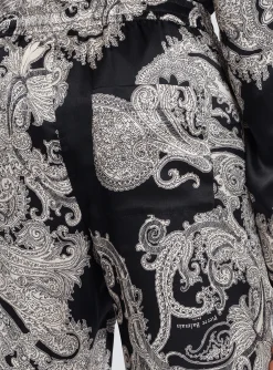 Balmain Paisley Print Silk Trousers