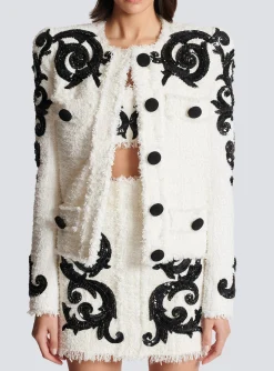 Women Balmain Paisley Tweed Jacket