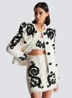 Women Balmain Paisley Tweed Jacket