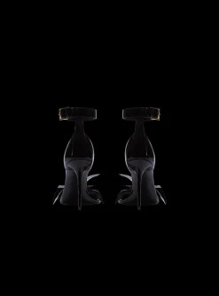 Women Balmain Patent Leather Ruby Pumps With Flower Detail
