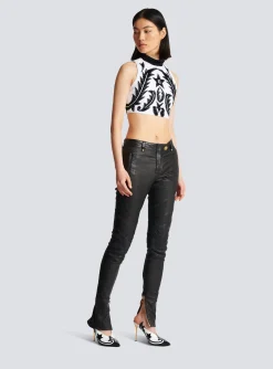 Women Balmain PB Baroque Tank Top