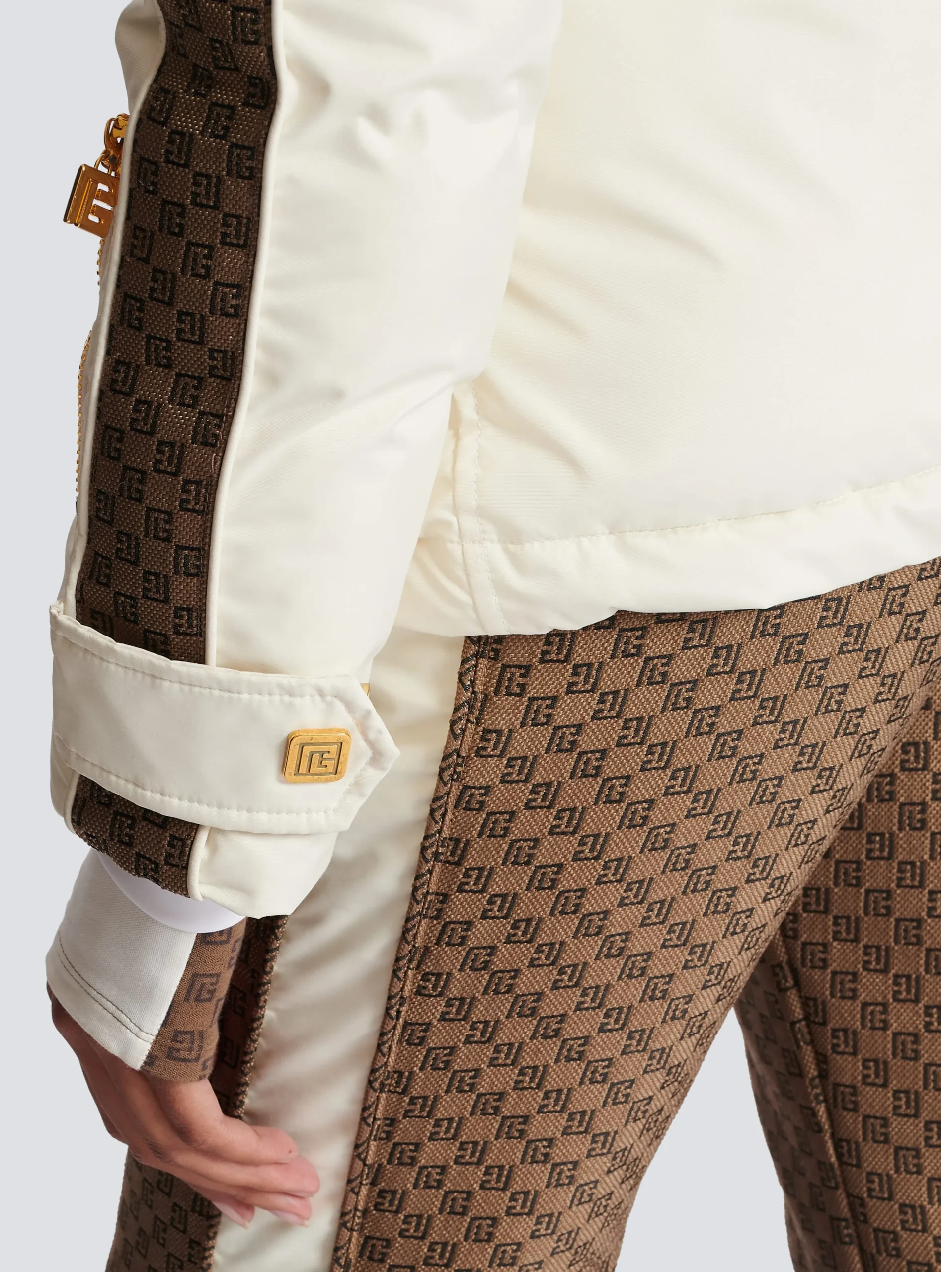 Women Balmain PB Down Jacket With Belt