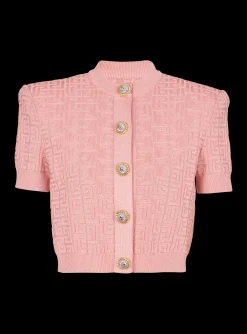 Women Balmain PB Labyrinth Knit Cardigan