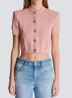 Women Balmain PB Labyrinth Knit Cardigan