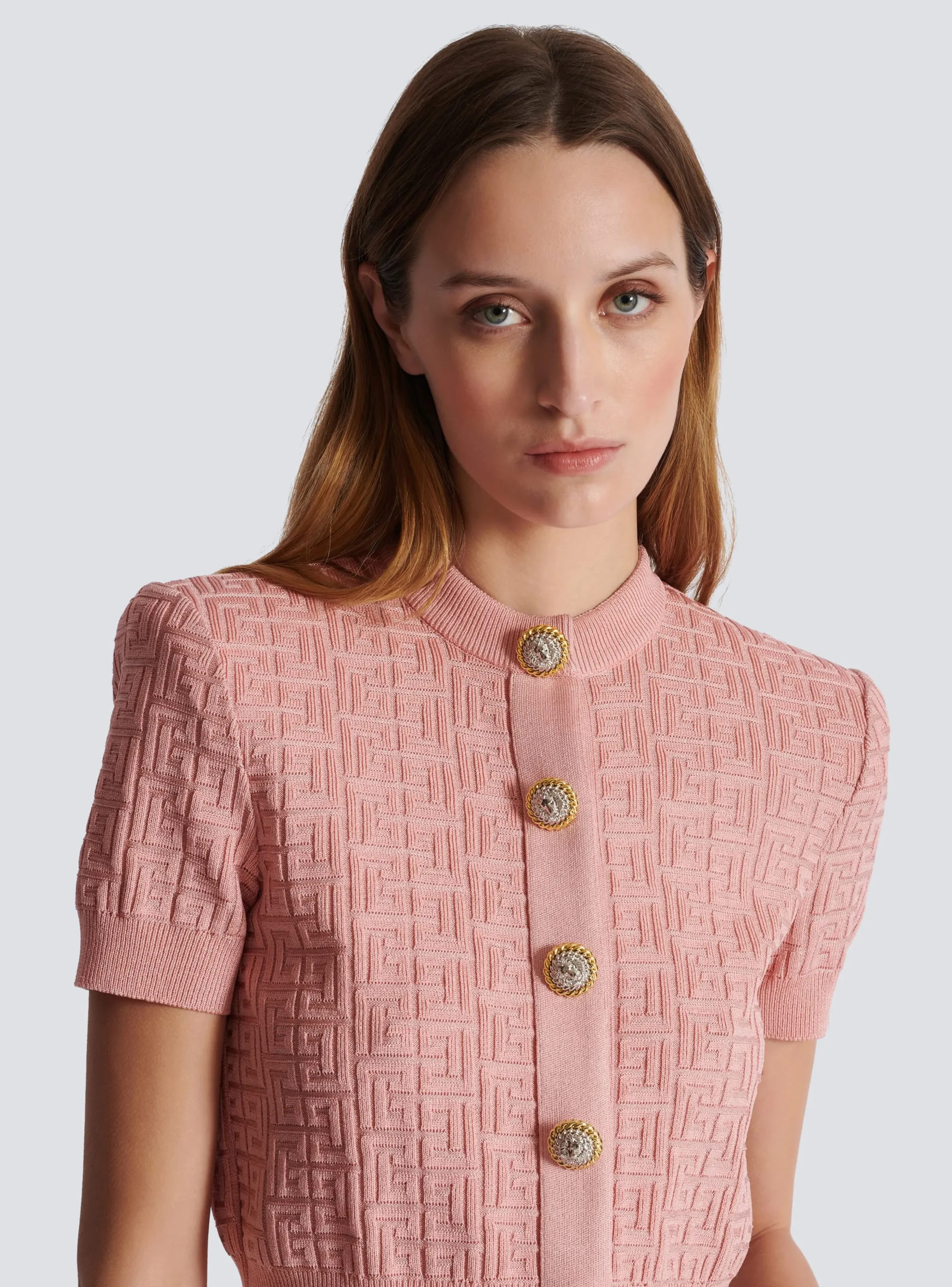 Women Balmain PB Labyrinth Knit Cardigan