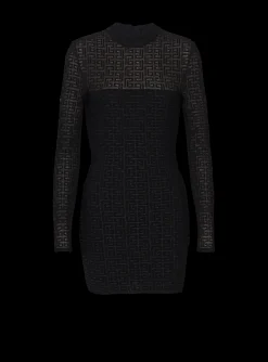 Women Balmain PB Labyrinth Knit Dress