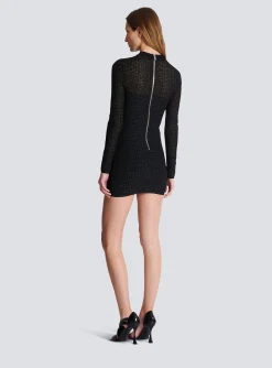 Women Balmain PB Labyrinth Knit Dress
