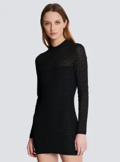 Women Balmain PB Labyrinth Knit Dress