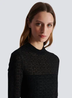 Women Balmain PB Labyrinth Knit Dress
