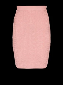Women Balmain PB Labyrinth Knit Skirt