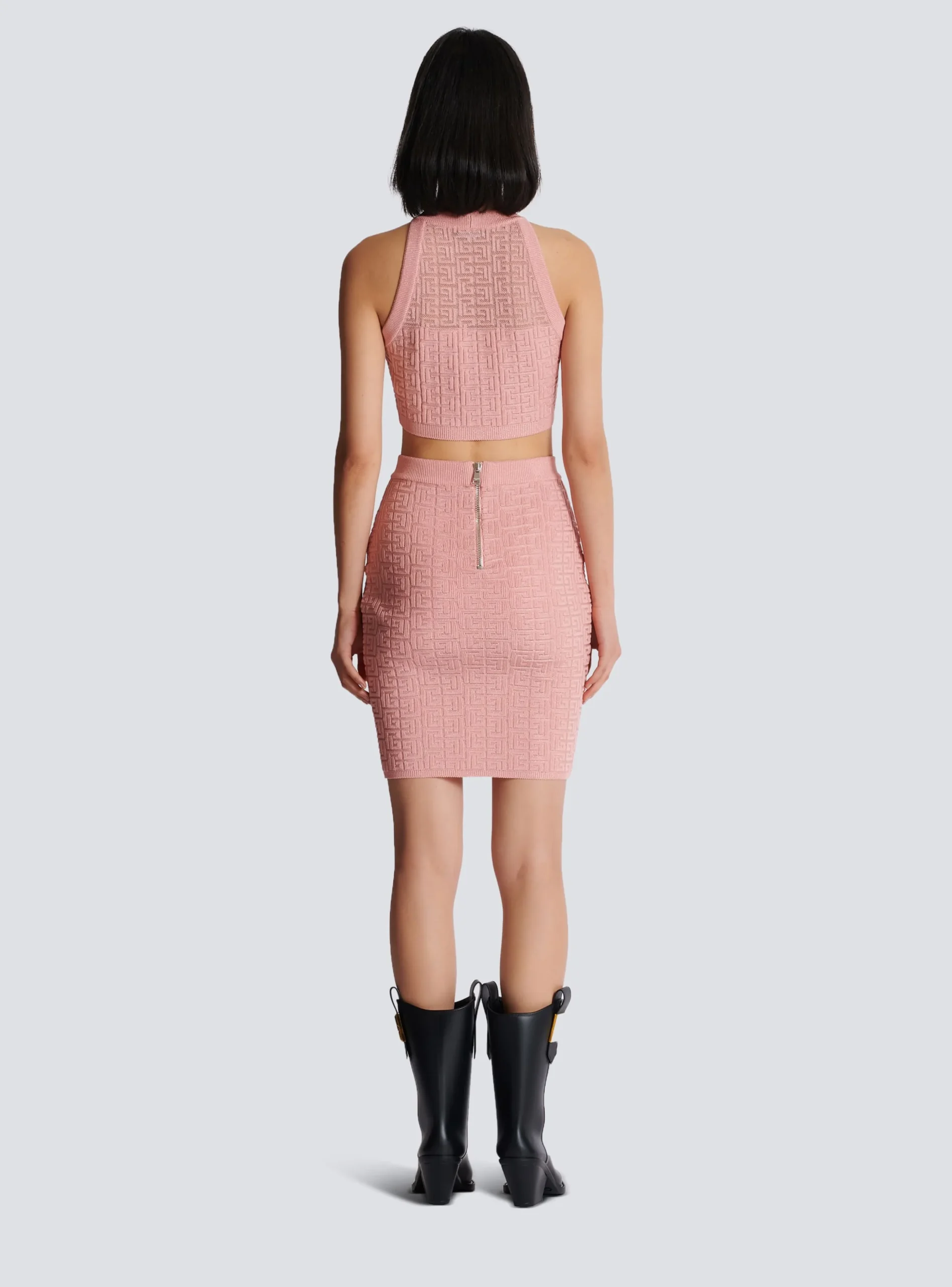 Women Balmain PB Labyrinth Knit Skirt