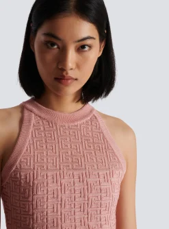 Women Balmain PB Labyrinth Knit Top