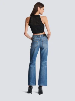 Women Balmain PB Labyrinth Knit Top