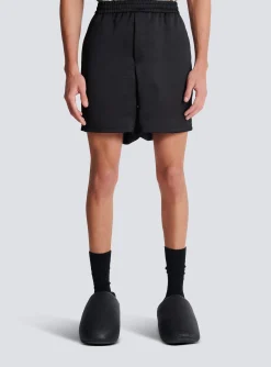Balmain PB Signature Satin Shorts