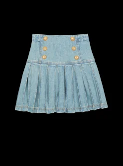Kids Balmain Pleated High-waisted Skirt