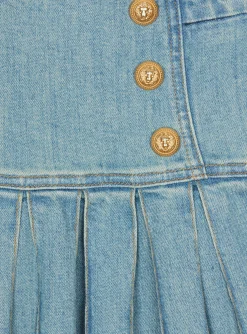 Kids Balmain Pleated High-waisted Skirt