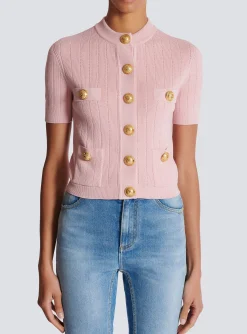 Women Balmain 4-pocket Knitted Cardigan