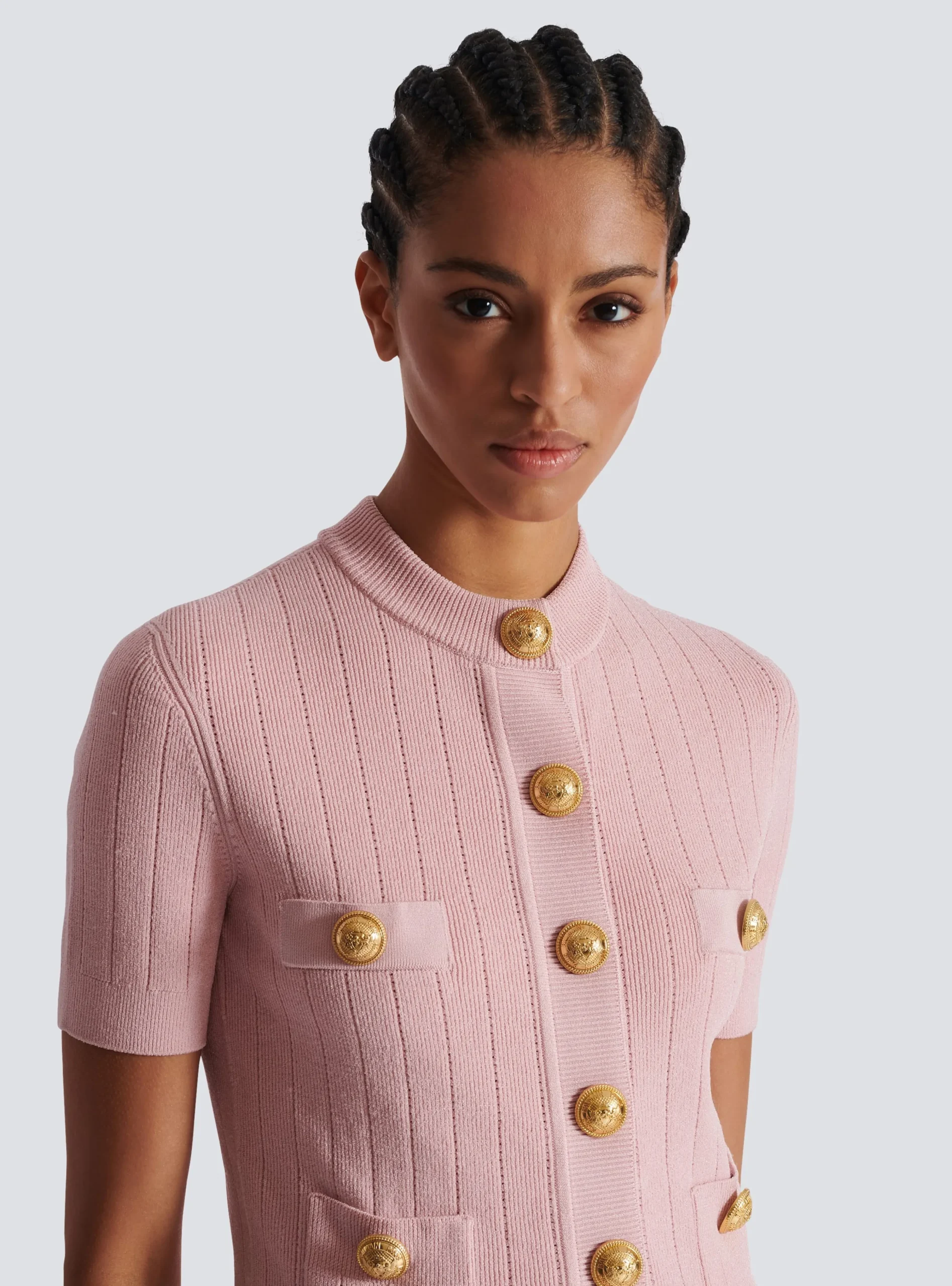 Women Balmain 4-pocket Knitted Cardigan