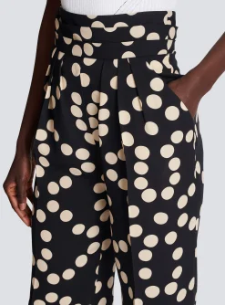 Women Balmain Polka Dot Wide-leg Trousers