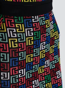 Women Balmain Pop Monogram Knit Skirt