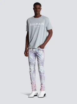 Balmain Printed Paris Short-sleeved T-shirt