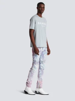 Balmain Printed Paris Short-sleeved T-shirt