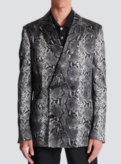 Balmain Printed Silk Blazer