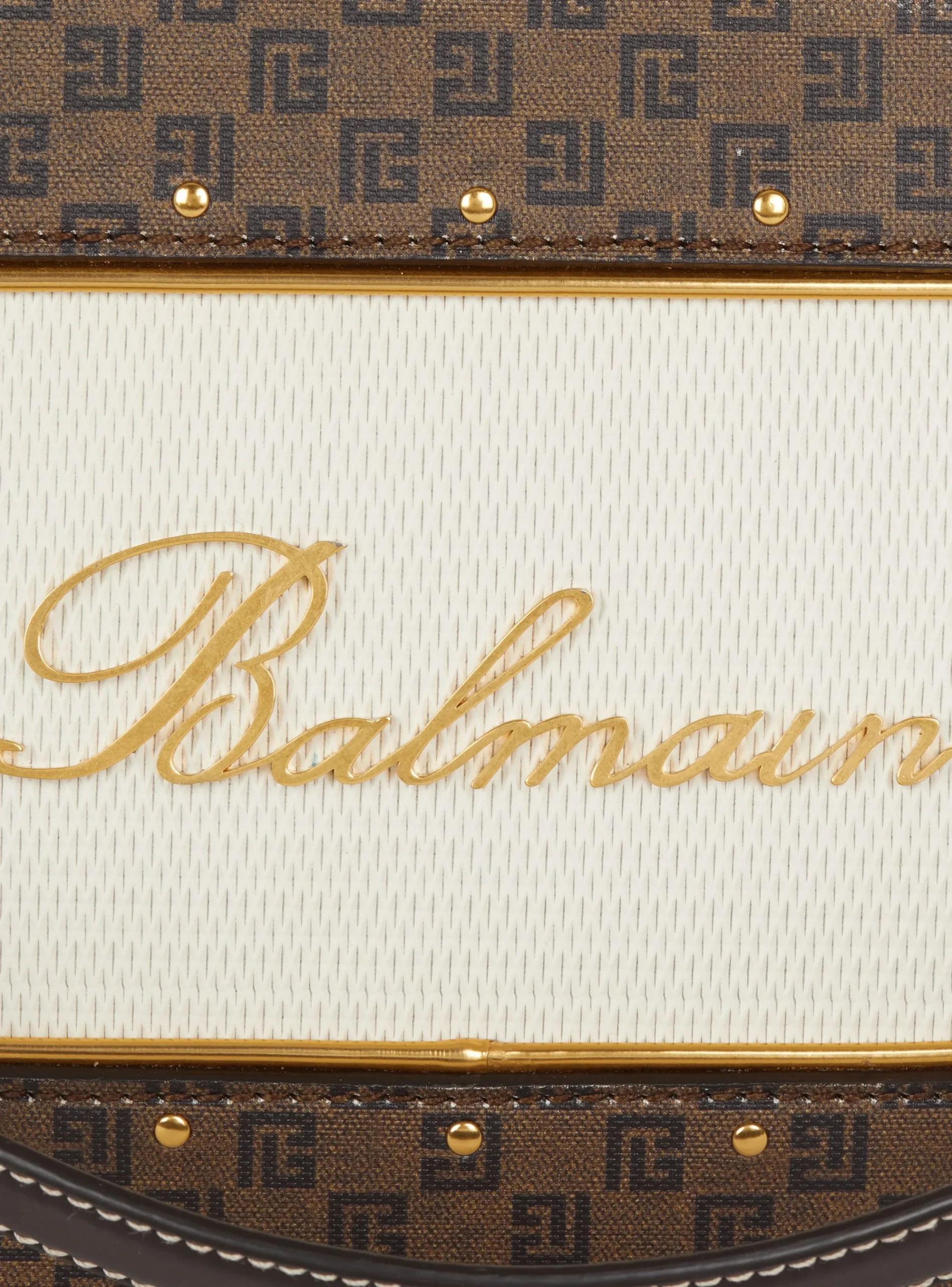 Women Balmain Radio Monogram Signature Bag