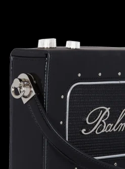 Women Balmain Radio Rubber-effect Leather Bag