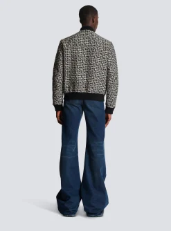 Balmain Reversible Cotton Bomber Jacket With Monogram