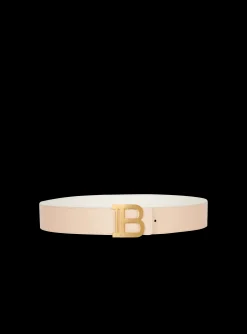 Women Balmain Reversible Leather B-Belt
