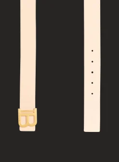 Women Balmain Reversible Leather B-Belt