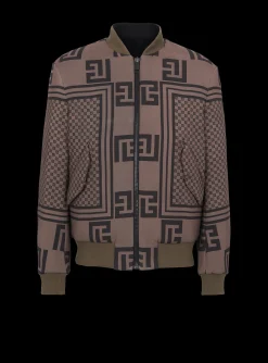 Balmain Reversible Mini Monogram Bomber Jacket