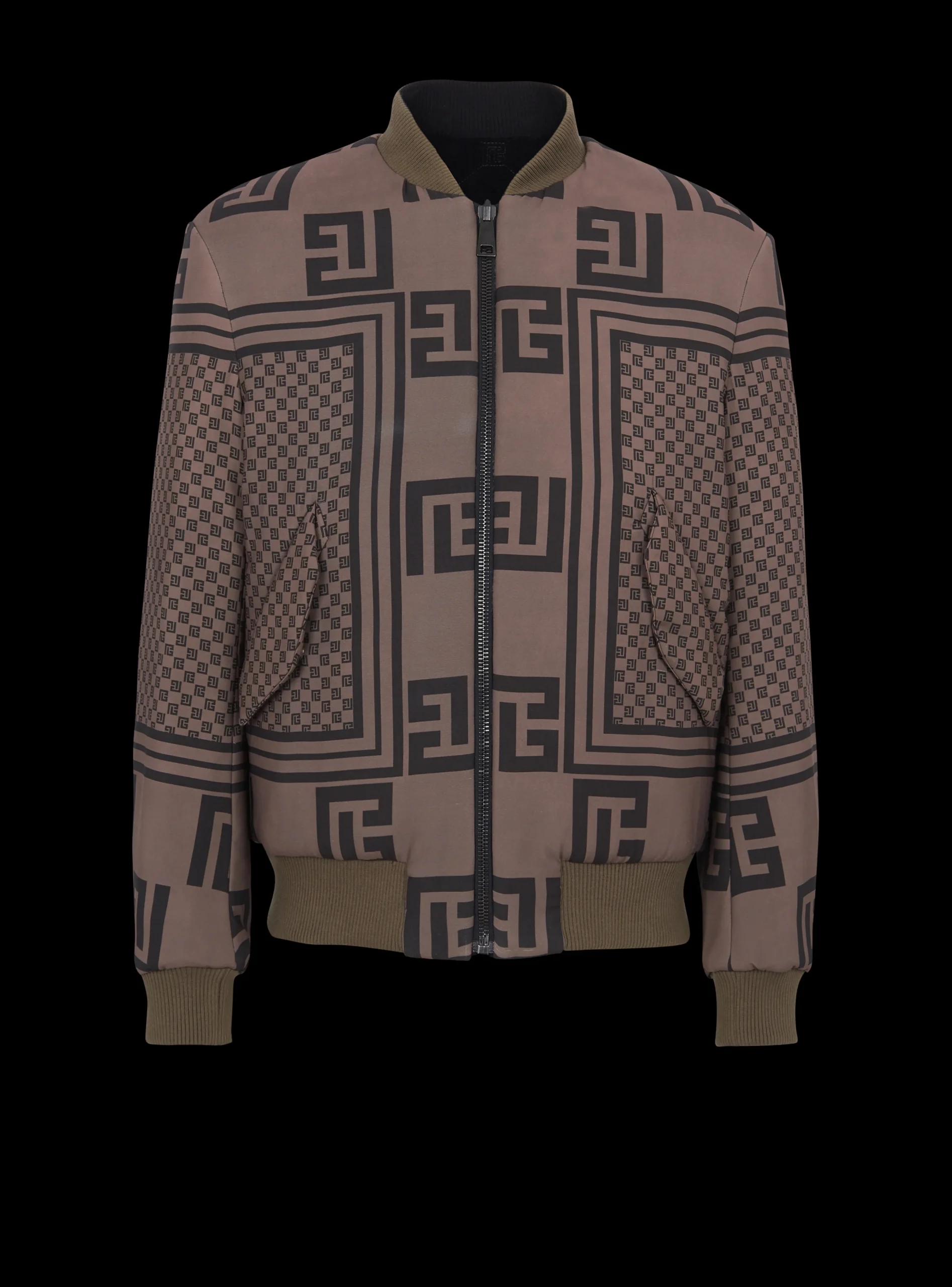 Balmain Reversible Mini Monogram Bomber Jacket