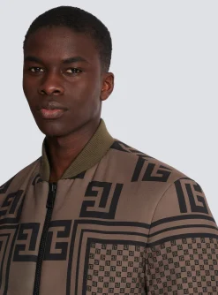 Balmain Reversible Mini Monogram Bomber Jacket
