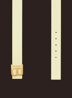 Women Balmain Reversible Smooth Calfskin B-Belt