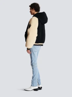 Balmain Reversible Varsity-style Puffer Jacket With Hood