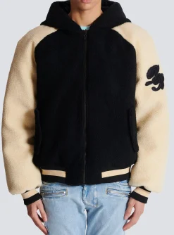 Balmain Reversible Varsity-style Puffer Jacket With Hood