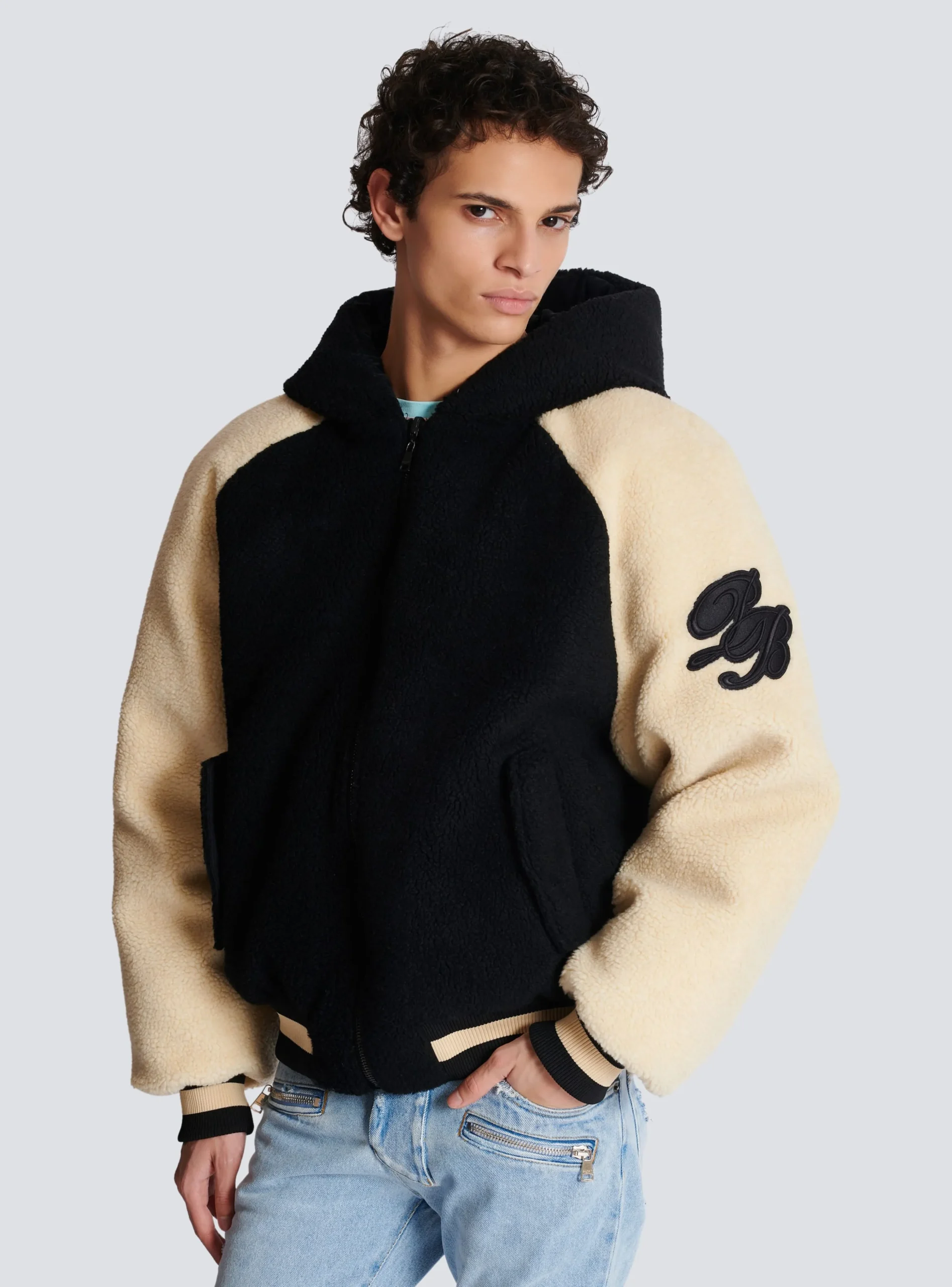 Balmain Reversible Varsity-style Puffer Jacket With Hood