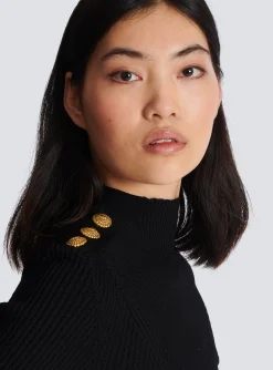 Women Balmain Ribbed Knit Top