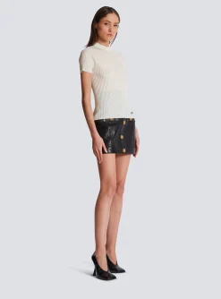 Women Balmain Ribbed Knit Top