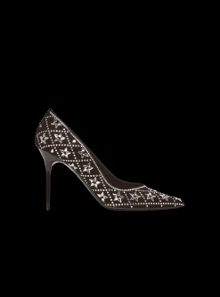 Women Balmain Ruby Suede And Crystal Pumps