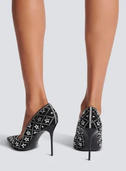 Women Balmain Ruby Suede And Crystal Pumps